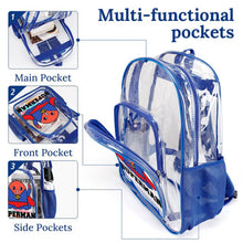 Cargar imagen en el visor de la galería, Mochila Transparente PVC con Bolsillo de Red Personalizable
