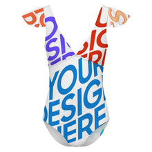 Cargar imagen en el visor de la galería, Bañador / Bikini de Una Pieza Personalizado con Volantes 294340 con Foto Logo Patrón Texto (impresión de imágenes múltiples)

