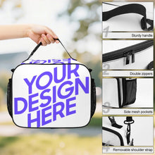 Cargar imagen en el visor de la galería, Bolsa térmica para almuerzo de gran capacidad (30 x 24,5 x 11 cm) personalizado con patrón foto texto
