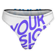 Cargar imagen en el visor de la galería, Tanga de tiro bajo para mujer de algodón puro NZ207 personalizado con patrón foto texto
