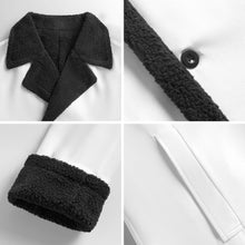 Cargar imagen en el visor de la galería, Gabardina cruzada para hombre con cuello de traje MWL510 personalizado con patrón foto texto (impresión de imágenes múltiples)
