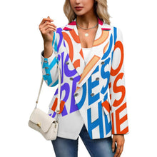 Cargar imagen en el visor de la galería, Chaqueta de chándal informal para mujer Z33W personalizado con patrón foto texto (impresión de imágenes múltiples)
