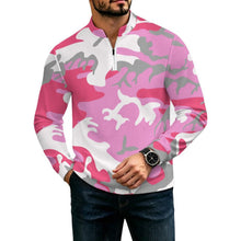 Cargar imagen en el visor de la galería, Sudadera Hombre Cuello Alto Media Cremallera Tejido Waffle Personalizable
