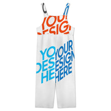 Cargar imagen en el visor de la galería, Mono de mujer 20LR con botones personalizado con patrón foto texto (impresión de imágenes múltiples)
