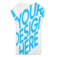 Cargar imagen en el visor de la galería, Vestido de mujer con cuello redondo y manga corta LYQ116 personalizado con patrón foto texto (impresión de imagen única)
