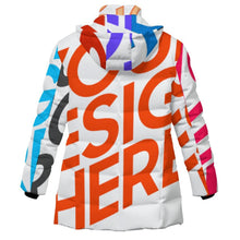 Cargar imagen en el visor de la galería, Chaqueta acolchada de algodón con cremallera para mujer MWL516 personalizado con patrón foto texto (impresión de imágenes múltiples)
