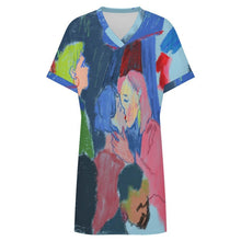 Cargar imagen en el visor de la galería, Vestido Casual Mujer Escote en V con Puños Vueltos Personalizable
