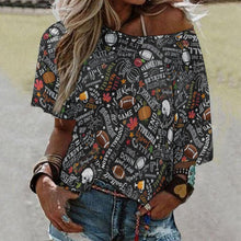Cargar imagen en el visor de la galería, Camiseta Oversize Cuello Barco Personalizada | Manga Murciélago &amp; Hombro Caído
