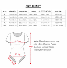 Cargar imagen en el visor de la galería, Body de mujer de manga corta y cuello redondo JJ1209 personalizado con patrón foto texto (impresión de imágenes múltiples)
