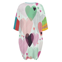 Cargar imagen en el visor de la galería, Camisón de pijama suelto de seda helada para mujer talla grande LM475 personalizado con patrón foto texto (impresión de imágenes múltiples)
