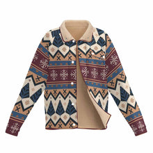 Cargar imagen en el visor de la galería, Camisas casuales de polar para mujer MWL505 con cuello alto personalizado con patrón foto texto
