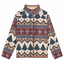 Cargar imagen en el visor de la galería, Camisas casuales de polar para mujer MWL505 con cuello alto personalizado con patrón foto texto
