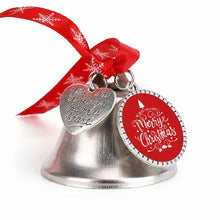 Cargar imagen en el visor de la galería, Campana de Navidad Decoraciones para árboles de Navidad Colgante de campana de metal Adornos colgantes personalizado con patrón foto texto
