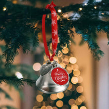 Cargar imagen en el visor de la galería, Campana de Navidad Decoraciones para árboles de Navidad Colgante de campana de metal Adornos colgantes personalizado con patrón foto texto
