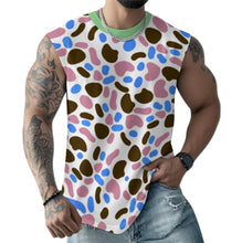 Cargar imagen en el visor de la galería, Camiseta sin mangas para hombre A66K personalizado con patrón foto texto (impresión de imágenes múltiples)
