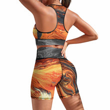 Cargar imagen en el visor de la galería, Conjunto de traje deportivo de yoga para mujer XG005Y09A traje de tren para trotar personalizado con patrón foto texto (impresión de imágenes múltiples)
