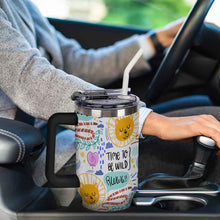 Cargar imagen en el visor de la galería, Taza de acero inoxidable 304 de gran capacidad para coche personalizado con patrón foto texto
