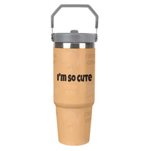 Cargar imagen en el visor de la galería, Vaso de coche con aislamiento de gran capacidad de 30 oz personalizado con patrón foto texto
