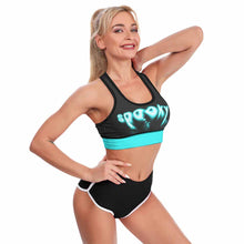 Cargar imagen en el visor de la galería, Top de yoga con sujetador deportivo para mujer XG005KN07 personalizado con patrón foto texto (impresión de imágenes múltiples)
