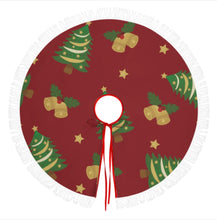 Cargar imagen en el visor de la galería, Falda para árbol de Navidad (estilo flecos) (diferentes imágenes en ambos lados) personalizado con patrón foto texto
