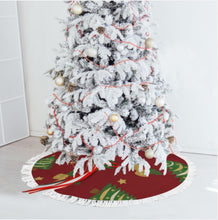 Cargar imagen en el visor de la galería, Falda para árbol de Navidad (estilo flecos) (diferentes imágenes en ambos lados) personalizado con patrón foto texto
