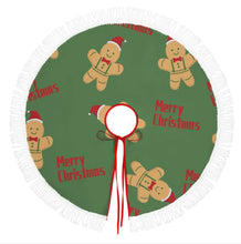Cargar imagen en el visor de la galería, Falda para árbol de Navidad (estilo flecos) (diferentes imágenes en ambos lados) personalizado con patrón foto texto
