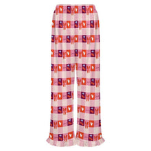 Cargar imagen en el visor de la galería, Pantalones de pijama con volantes para mujer NSHYBSK personalizados con patrón foto texto (impresión de imagen única)
