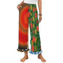 Cargar imagen en el visor de la galería, Pantalones de pijama con volantes para mujer NSHYBSK personalizados con patrón foto texto (impresión de imágenes múltiples)
