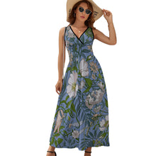 Cargar imagen en el visor de la galería, Vestido sin Manga con Cuello en V para Mujer NZ028 Personalizado con Impresión Completa con Foto Logo Patrón Texto (impresión de imagen única)
