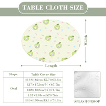 Cargar imagen en el visor de la galería, Mantel ovalado impermeable de hule JJ05191097 personalizado con patrón foto texto
