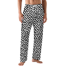 Cargar imagen en el visor de la galería, Pantalón de pijama holgado de algodón puro para hombre con estampado integral LM071 personalizado con patrón foto texto

