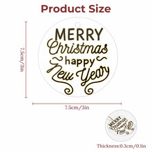 Cargar imagen en el visor de la galería, Adorno de árbol de Navidad de acrílico con colgante en varios estilos disponibles (forma circular, amor, Navidad) personalizado con patrón foto texto

