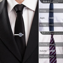 Cargar imagen en el visor de la galería, Pinzas para corbata (juego de 2 con diferentes diseños) personalizado con patrón foto texto
