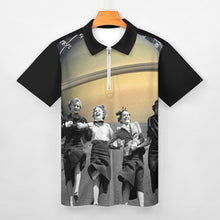 Cargar imagen en el visor de la galería, Polo estampado de algodón puro con cremallera para hombre B470 personalizado con patrón foto texto
