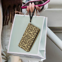 Cargar imagen en el visor de la galería, Cartera larga de cuero con cordón personalizado con patrón foto texto (diferentes imágenes en la parte delantera y trasera)
