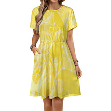Cargar imagen en el visor de la galería, Vestido de manga corta para mujer LM414 personalizado con patrón foto texto
