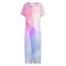 Cargar imagen en el visor de la galería, Vestido midi ajustado de manga corta MXLD151 para mujer RRDCQ personalizado con patrón foto texto (impresión de imagen única)
