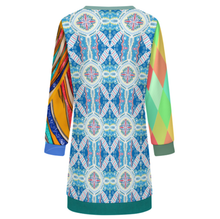 Cargar imagen en el visor de la galería, Vestido Suéter de Manga Larga para Mujer LM565 personalizado con patrón foto texto (impresión de imágenes múltiples)
