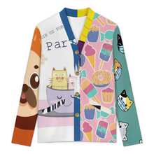 Cargar imagen en el visor de la galería, Cárdigan fino de mujer SDS2526 Personalizado con patrón foto texto (impresión de imágenes múltiples)
