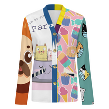 Cargar imagen en el visor de la galería, Cárdigan fino de mujer SDS2526 Personalizado con patrón foto texto (impresión de imágenes múltiples)
