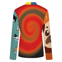 Cargar imagen en el visor de la galería, Cárdigan fino de mujer SDS2526 Personalizado con patrón foto texto (impresión de imágenes múltiples)
