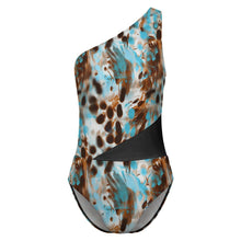 Cargar imagen en el visor de la galería, Traje de baño de una pieza de malla adelgazante sexy para mujer SDS504 personalizado con patrón foto texto (impresión de imagen única)
