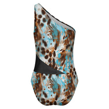 Cargar imagen en el visor de la galería, Traje de baño de una pieza de malla adelgazante sexy para mujer SDS504 personalizado con patrón foto texto (impresión de imagen única)
