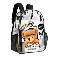 Cargar imagen en el visor de la galería, Mochila Transparente de 43 cm personalizado con patrón foto texto
