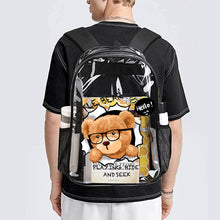 Cargar imagen en el visor de la galería, Mochila Transparente de 43 cm personalizado con patrón foto texto
