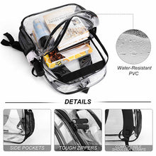 Cargar imagen en el visor de la galería, Mochila Transparente de 43 cm personalizado con patrón foto texto
