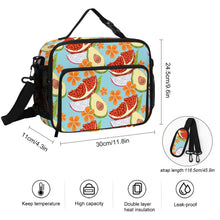 Cargar imagen en el visor de la galería, Bolsa térmica para almuerzo de gran capacidad (30 x 24,5 x 11 cm) personalizado con patrón foto texto
