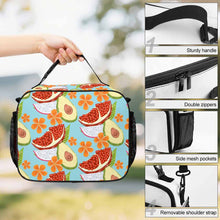 Cargar imagen en el visor de la galería, Bolsa térmica para almuerzo de gran capacidad (30 x 24,5 x 11 cm) personalizado con patrón foto texto
