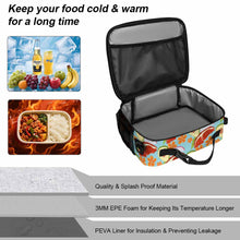 Cargar imagen en el visor de la galería, Bolsa térmica para almuerzo de gran capacidad (30 x 24,5 x 11 cm) personalizado con patrón foto texto
