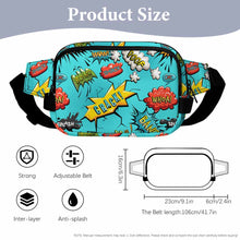 Cargar imagen en el visor de la galería, Riñonera cuadrada de doble capa XB0610007 para hombre y mujer personalizado con patrón foto texto
